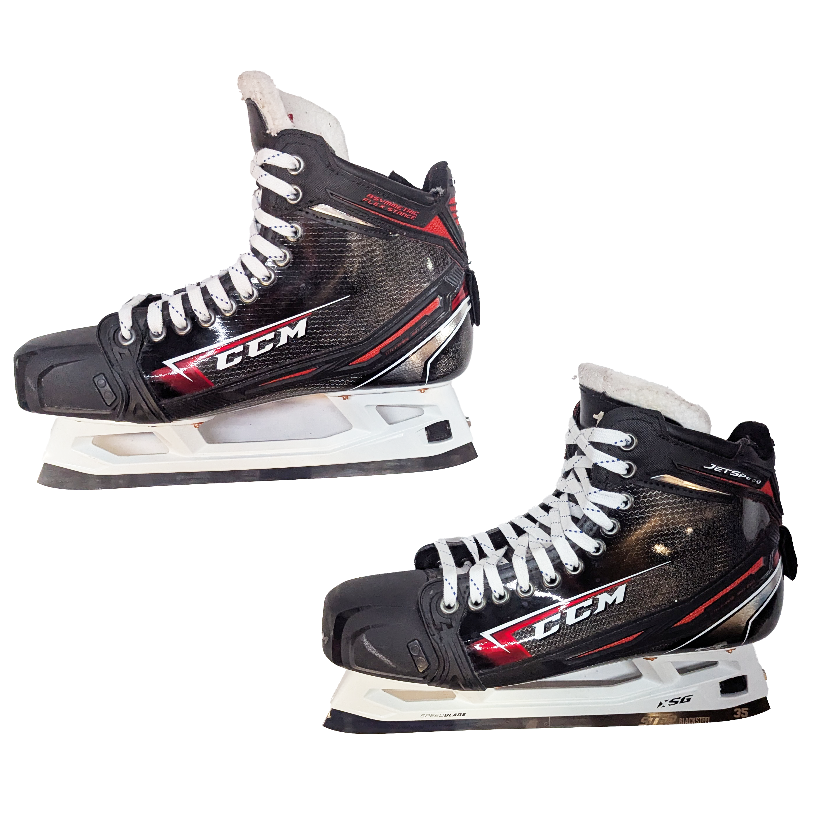 CCM Jetspeed FT2 - Patins de gardien de but de hockey Pro Stock d'occasion - Taille 9